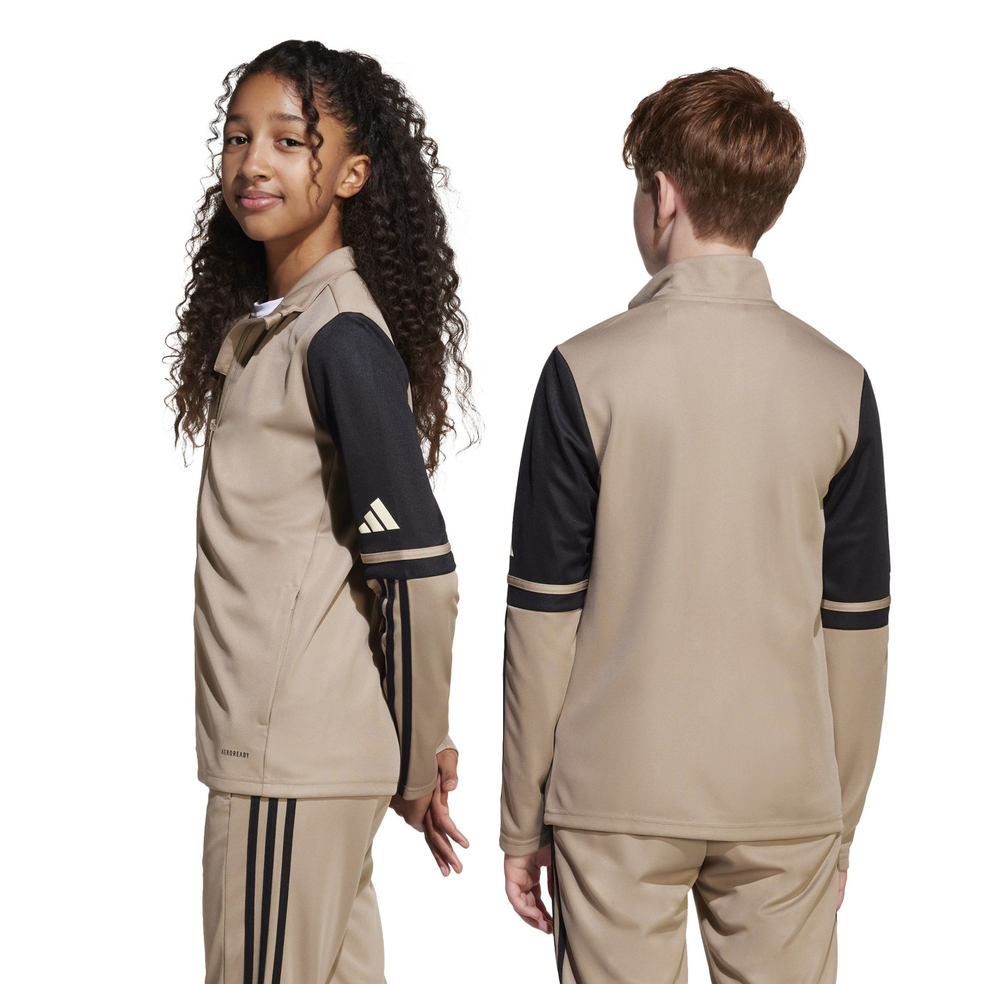 Adidas Squadra 25 Trainingsjack Kids Beige Zwart