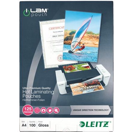 Pochettes de plastification Leitz iLAM A4 2 x 125 µ brillantes - Boite de 100