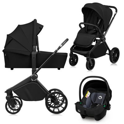 Lionelo MIKA Plus 3-in-1 Duovogn, Black Onyx