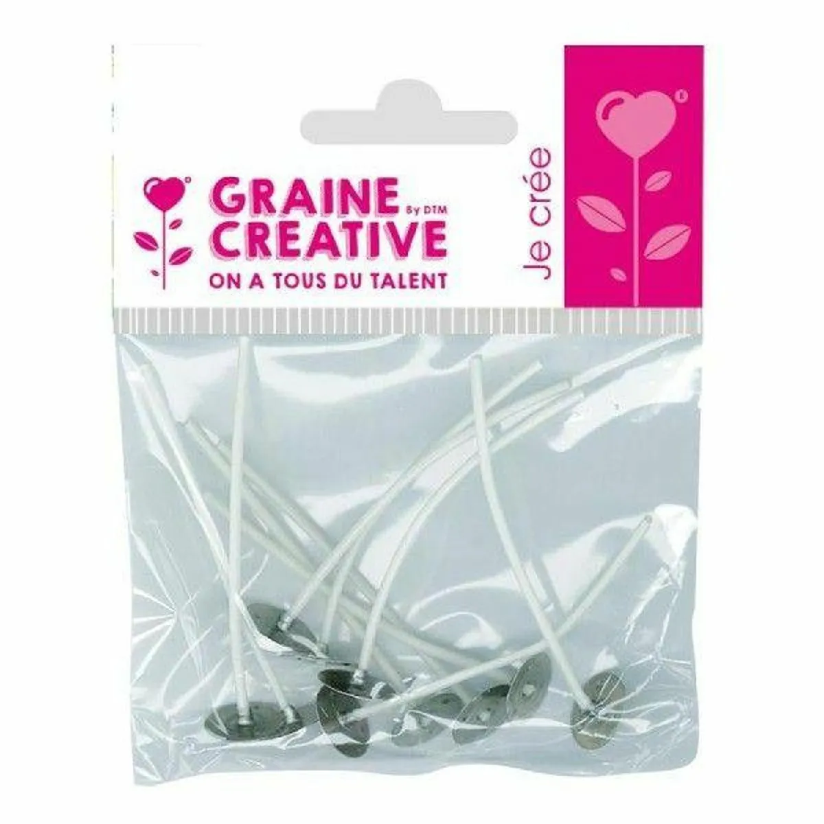 Graines Créatives 30 mèches à bougie 7 cm