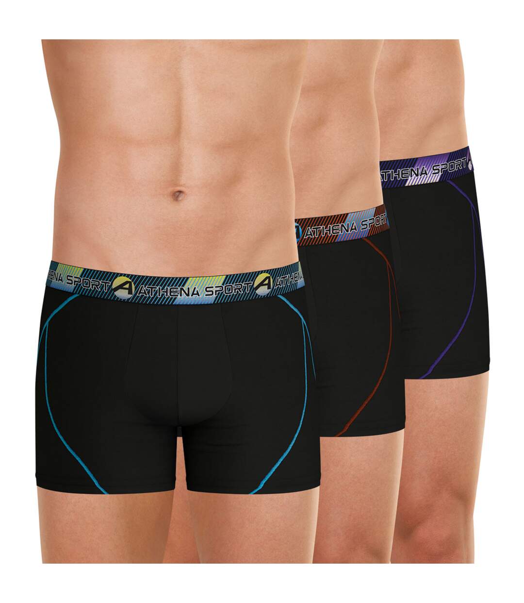 Lot de 3 boxers longs homme Training Dry