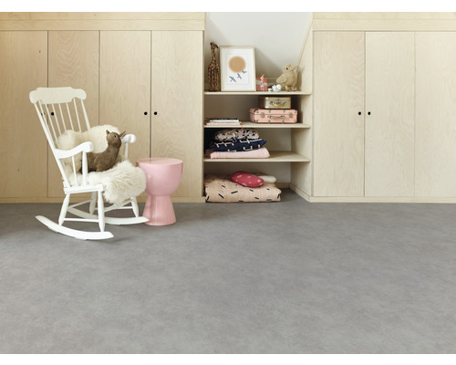 Gaia PVC vloer, steenlook, grijs, FB594, 400 cm breed (per meter verkocht)