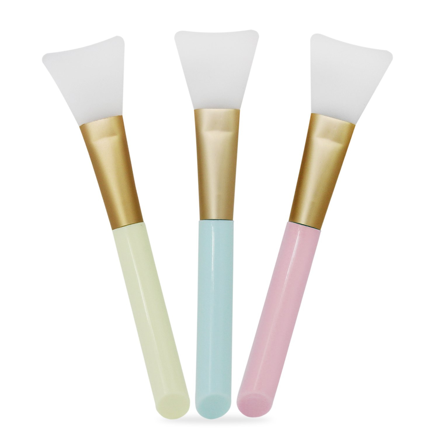 (4-tlg. Set) Silikon Beauty Make Up Masken Pinsel Set   Haarband - Bunt