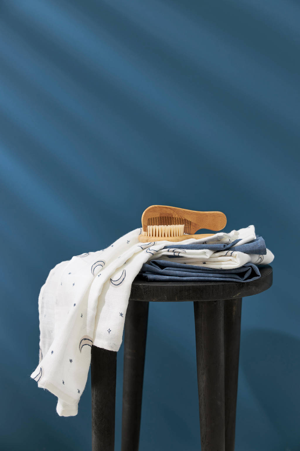 hydrofiele swaddle Moon 120x120 cm - set van 2 indigo