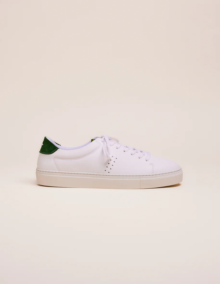 Baskets basses Gabin - Blanc vert