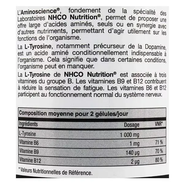 NHCO Aminoácido L-Tirosina 70 cápsulas
