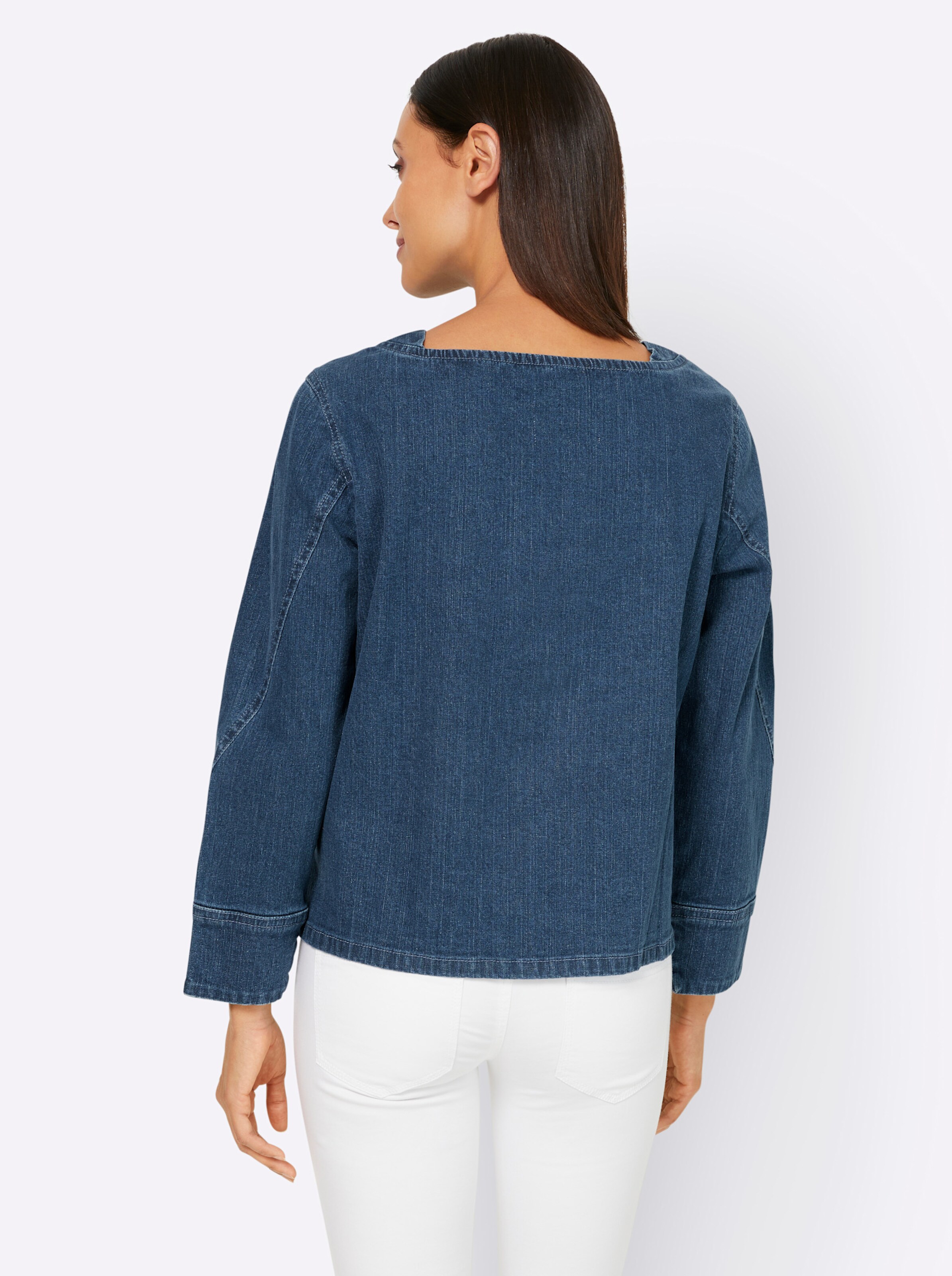 heine Jeansbluse in blue-stone-washed