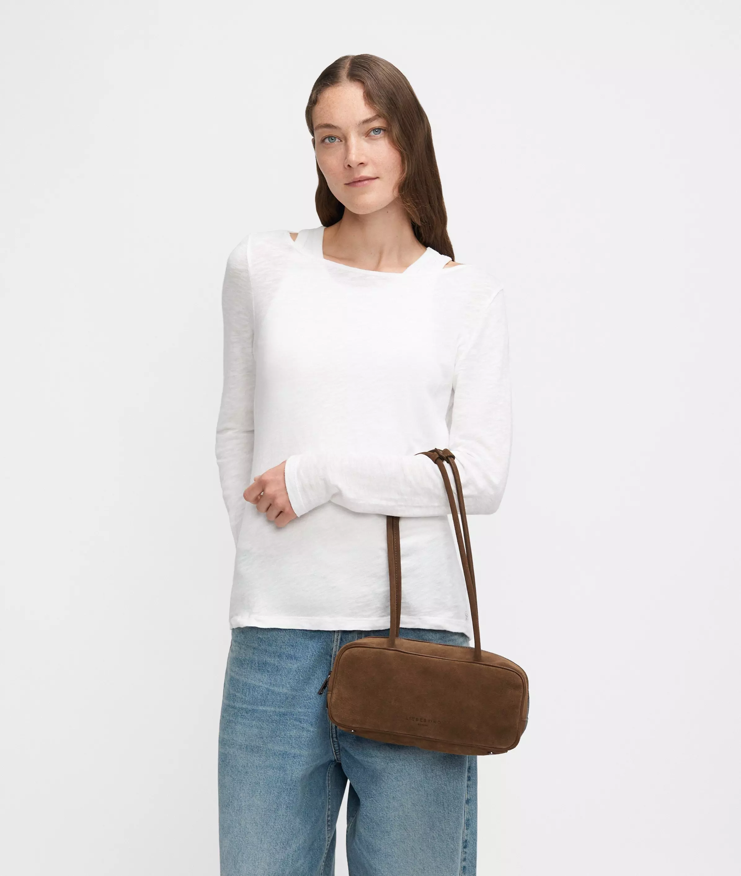 Jil Satchel S Handy suede shoulder bag
