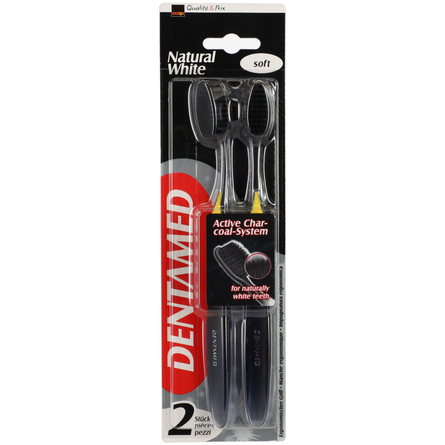 Dentamed Zahnbürste Charcoal soft 2 Stück