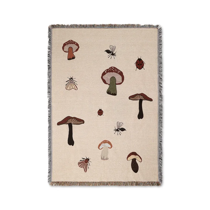 Ferm Living - Forest Decke und Wanddeko, 120 x 170 cm, sand