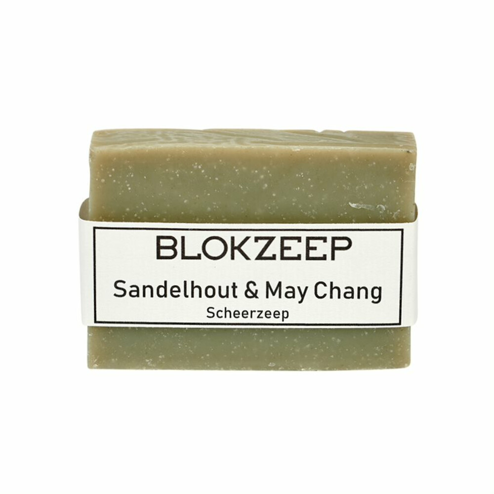 Blokzeep Natuurlijke Scheerzeep Sandelhout & May Chang100 gr