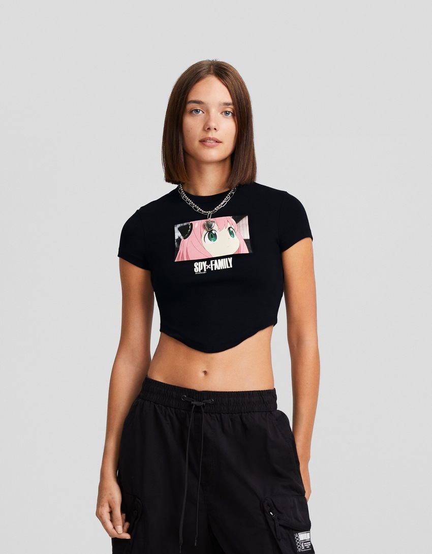 Camiseta de manga curta estampada SPY x FAMILY
