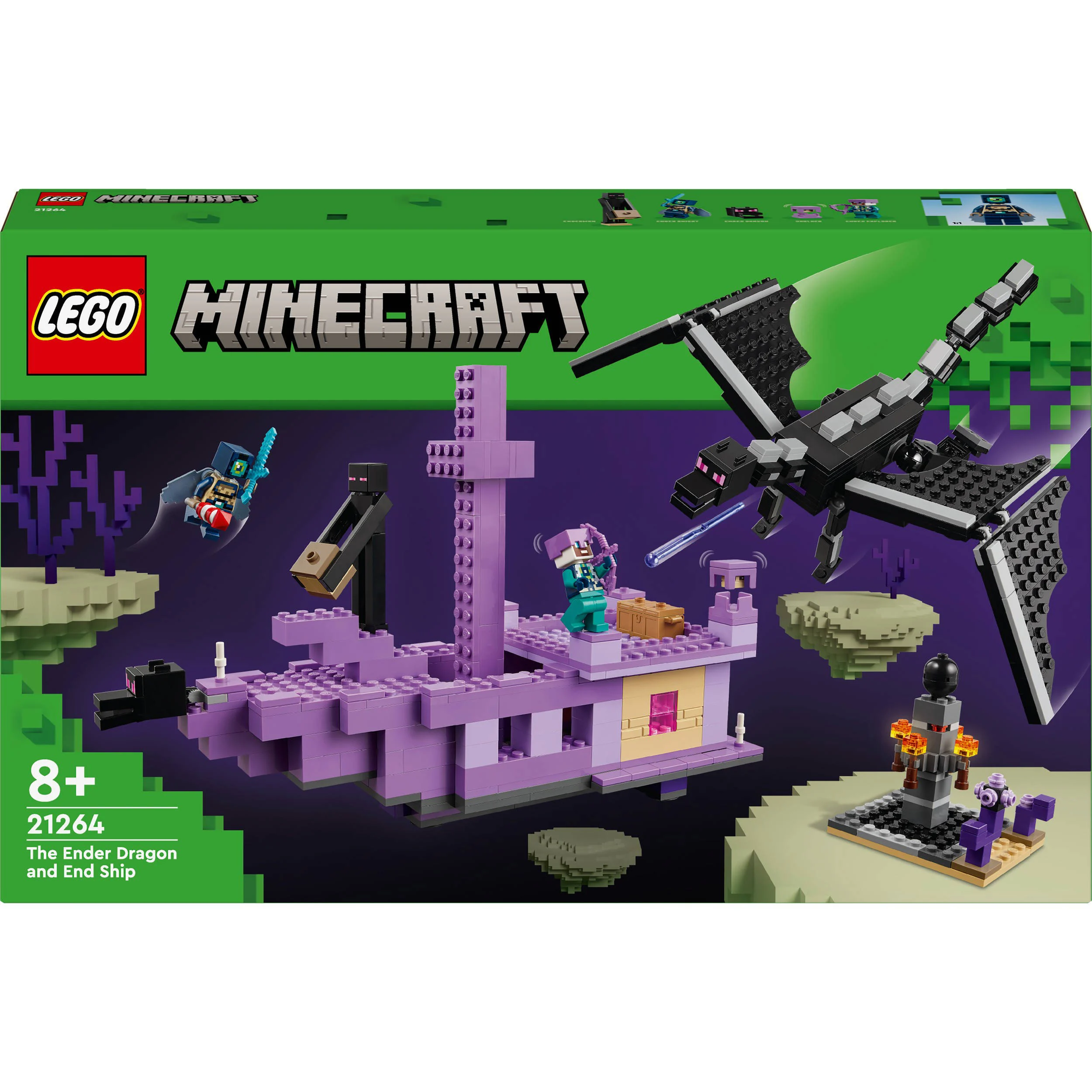 LEGO De Enderdraak en het End-schip, Draken Speelgoed voor Kinderen 21264