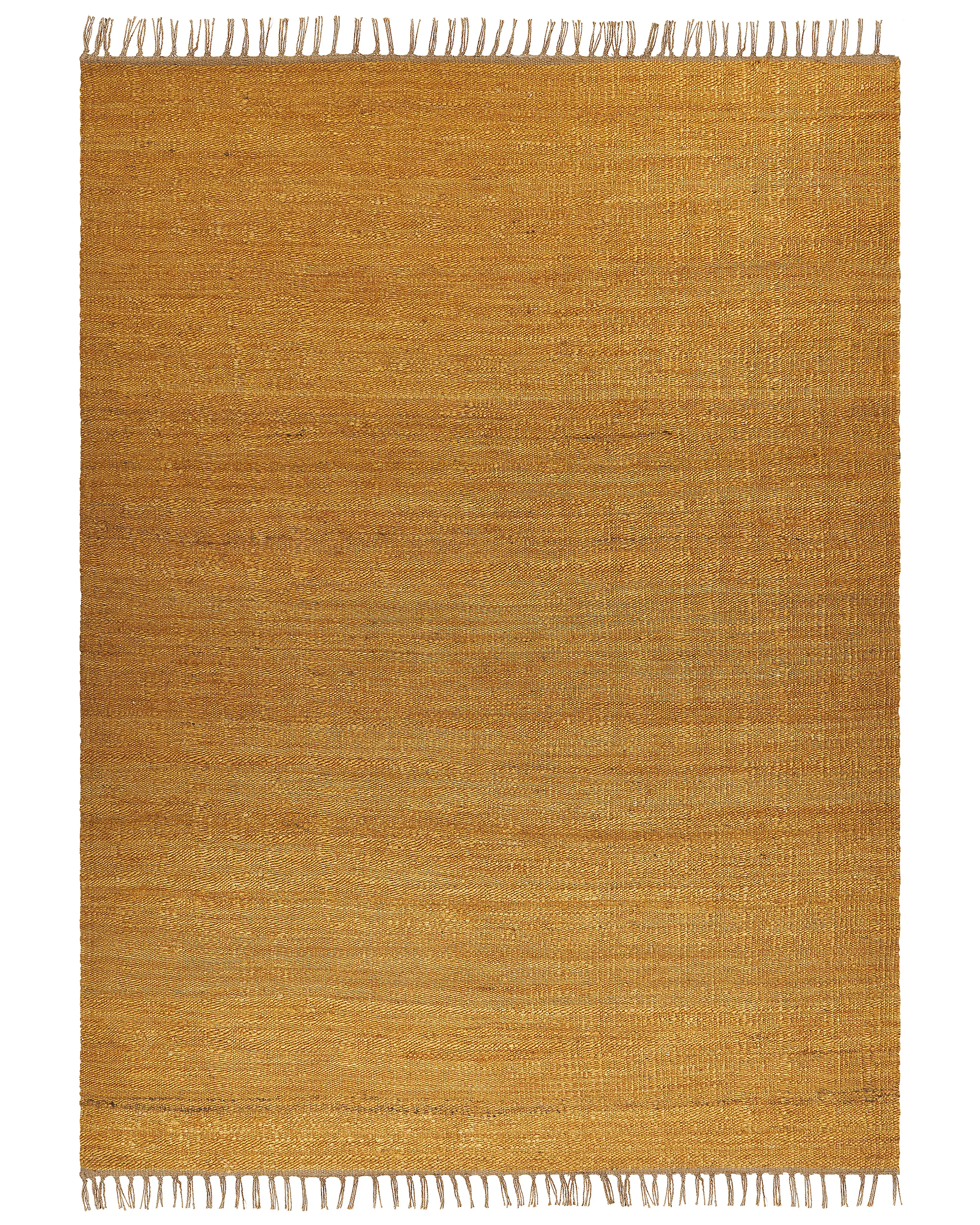 Vloerkleed LUNIA Mosterdgeel 160 x 230 cm Jute