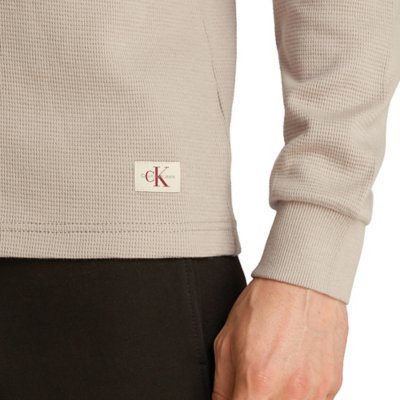 Tee-shirt à manches longues homme Woven Label Waffle CALVIN KLEIN
