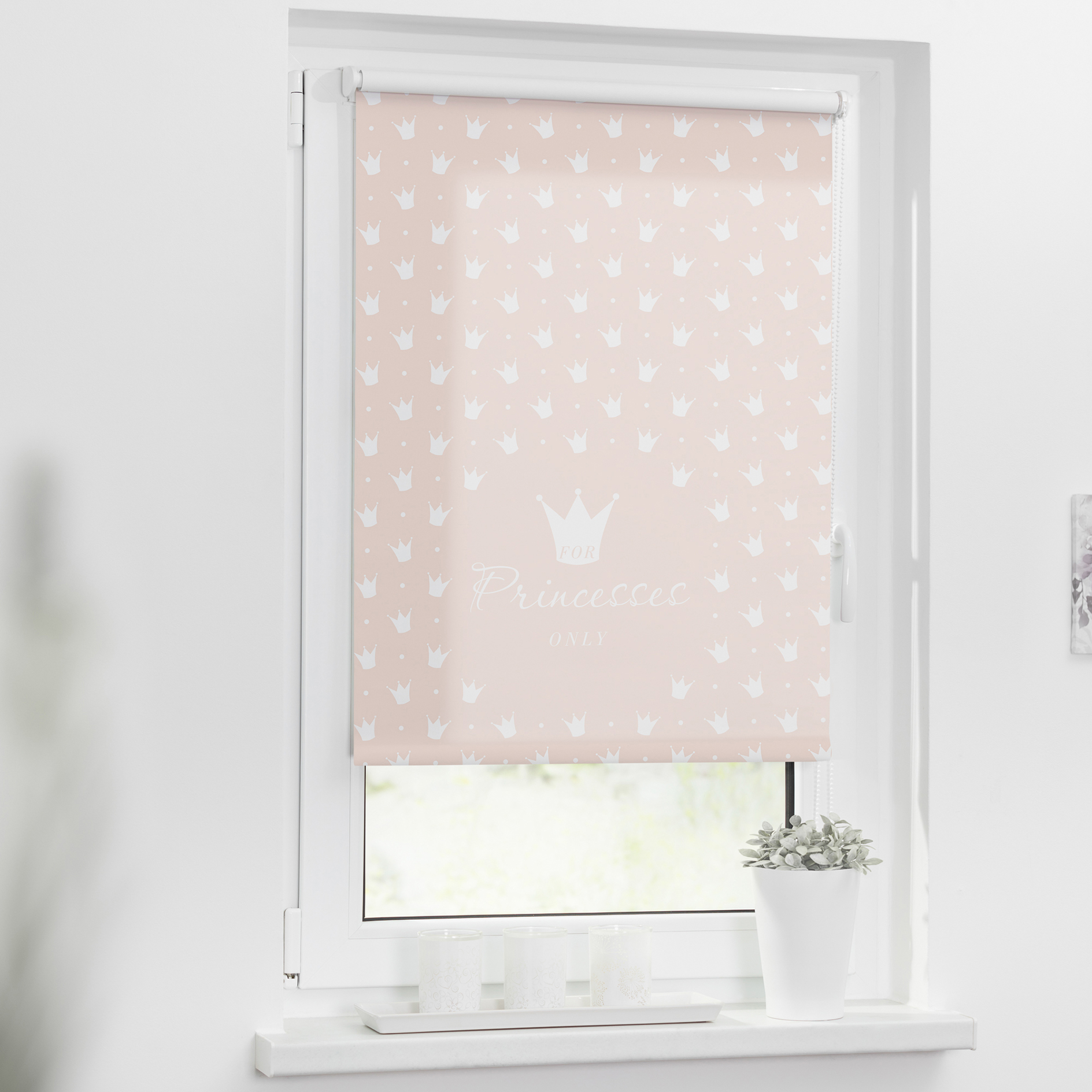 LICHTBLICK Klemmrollo PRINZESSIN - rosa - 45x150 cm