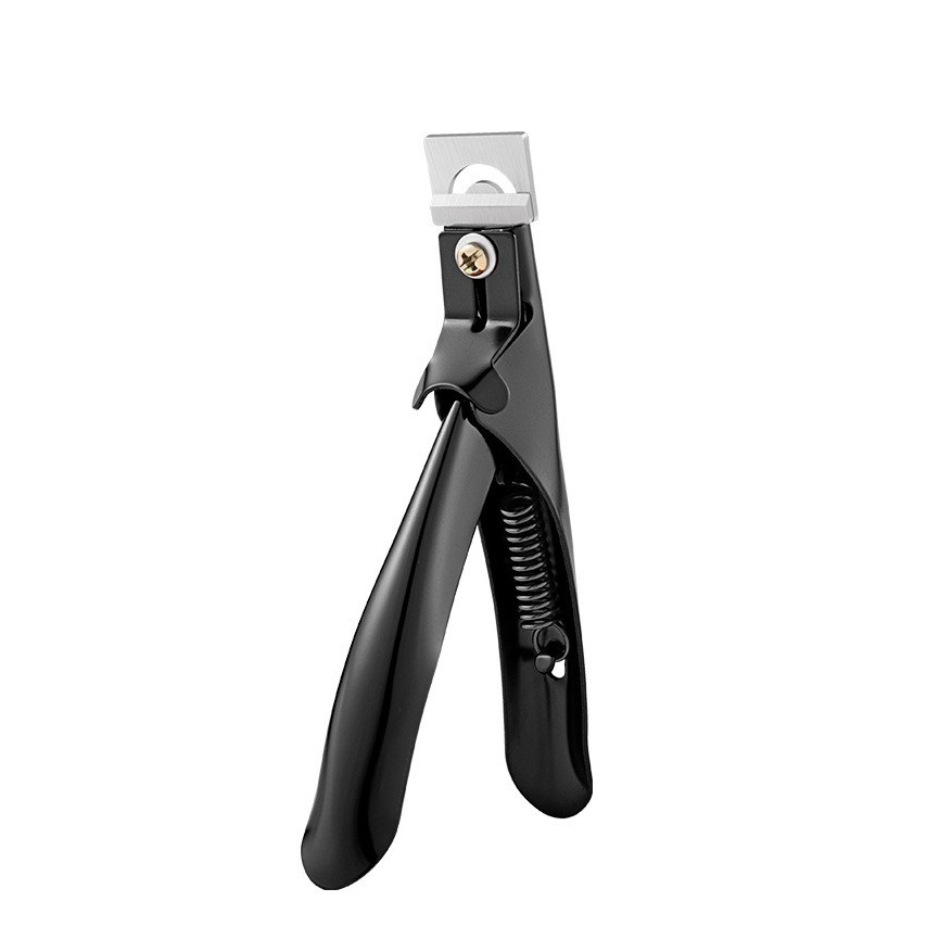 Aluminium Nagelknipser Tip Cutter Kunstnägel Schneider - Schwarz