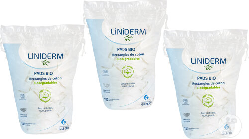 Pack De 3 Gilbert Pads Bio Rectangle Coton 8x10cm Sachets 180
