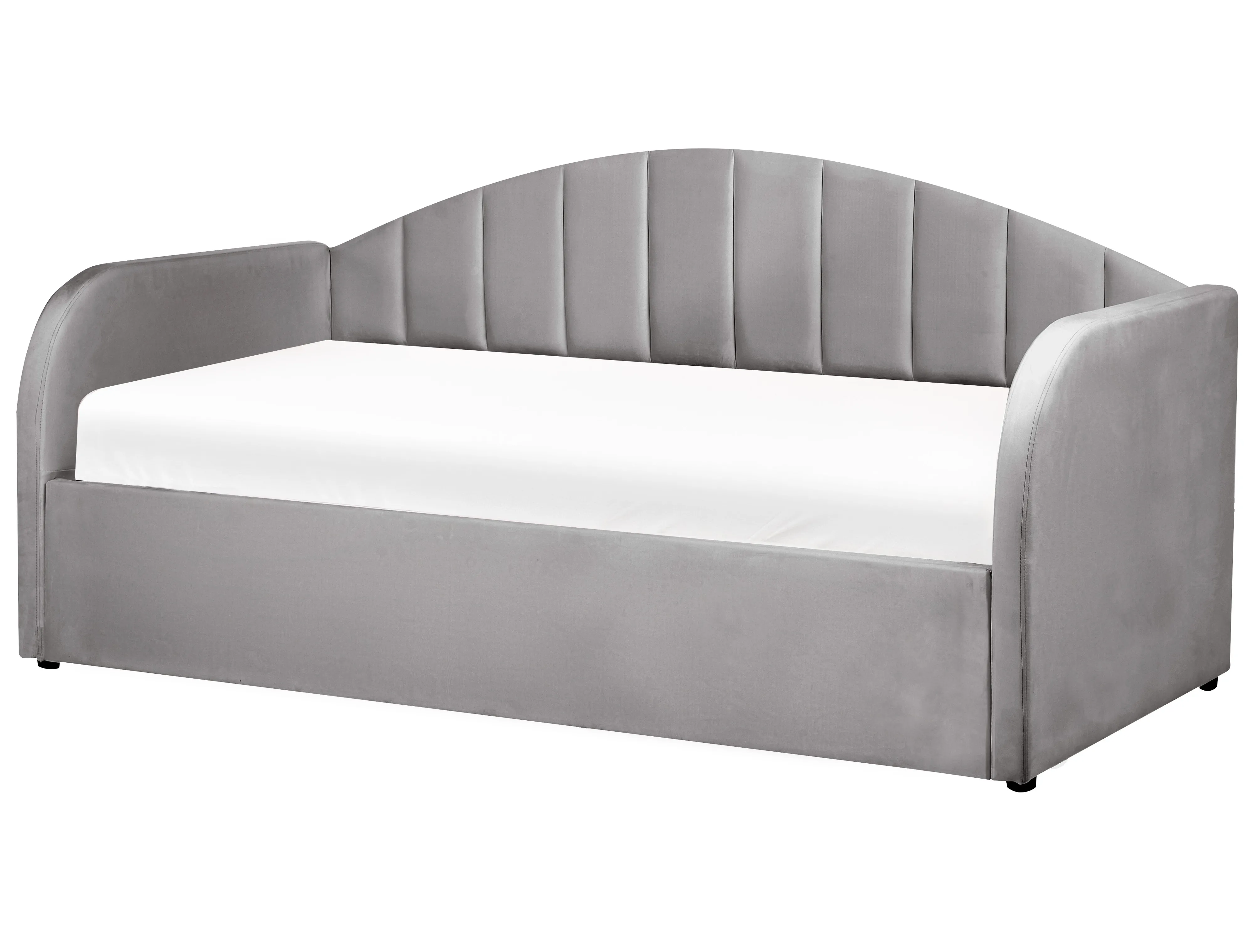 Onderschuifbed Fluweel EYBURIE 90 x 200 cm Grijs