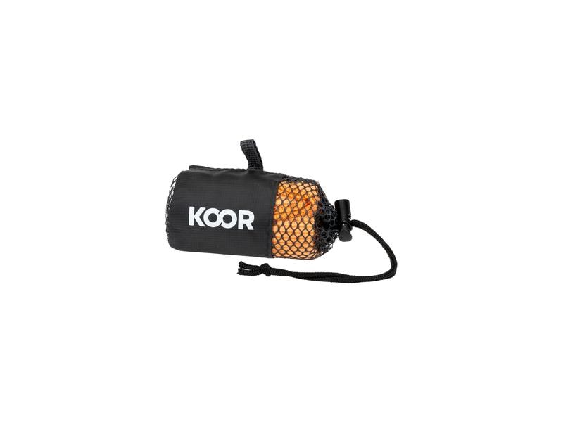 KOOR Handtuch Silva Onda Arancia S 35 x 55 cm Outdoor-Handtuch mit Silber-Ionen Veredelung