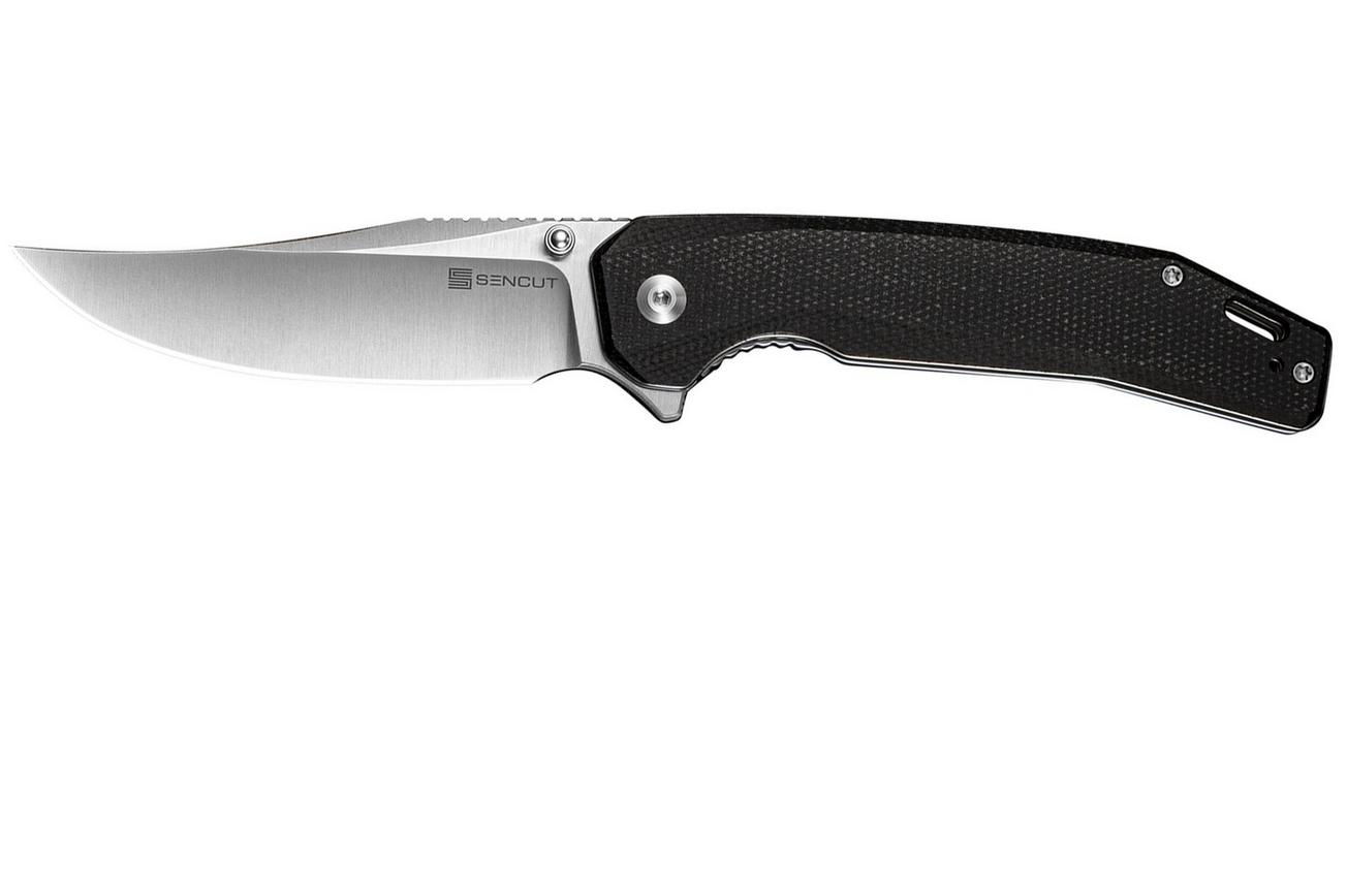 SENCUT Vornix S25038-2 Satin 9Cr18MoV, Black Micarta, zakmes