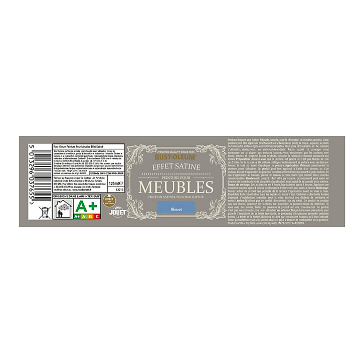 Peinture pour meubles Rust-Oleum bleuet effet poudré satin 125ml