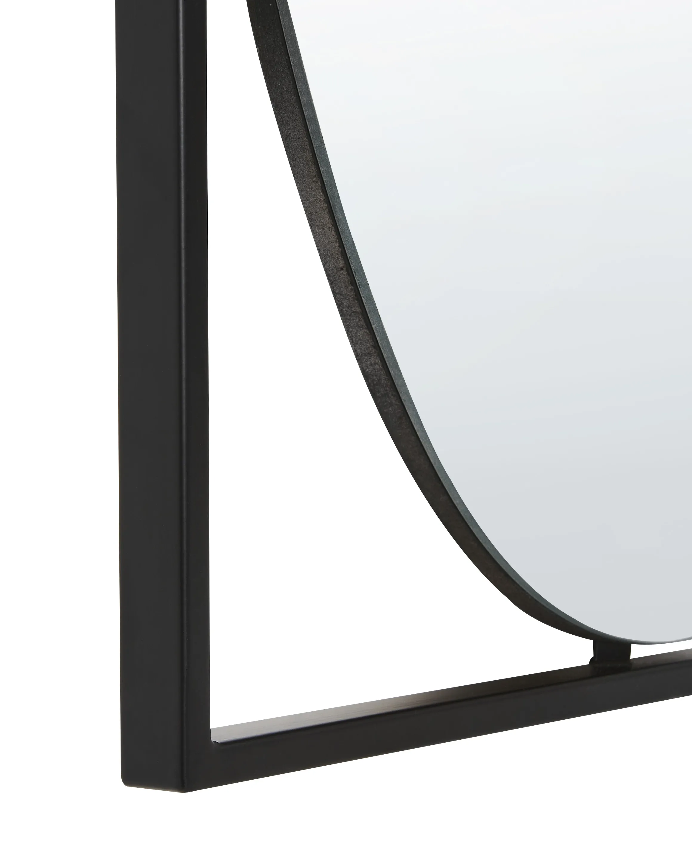 Wandspiegel NIBELLE 40 cm 60 cm Metaal Zwart