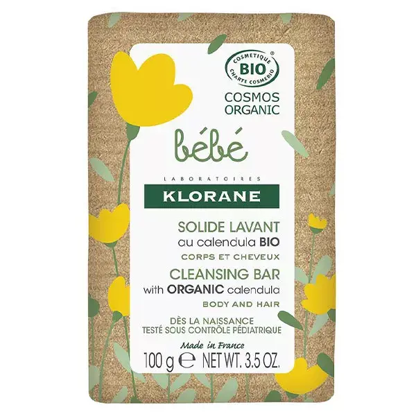 Sabonete Sólido de Limpeza Orgânico de Calêndula para Bebê Klorane 100g