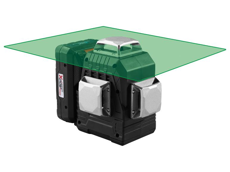 Accu-kruislijnlaser 20 V met 4 Ah accu's en 4,5 A lader
