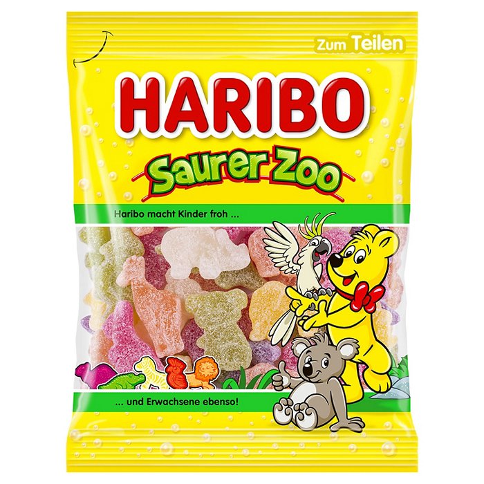 HARIBO Fruchtgummi 175 g, Saurer Zoo