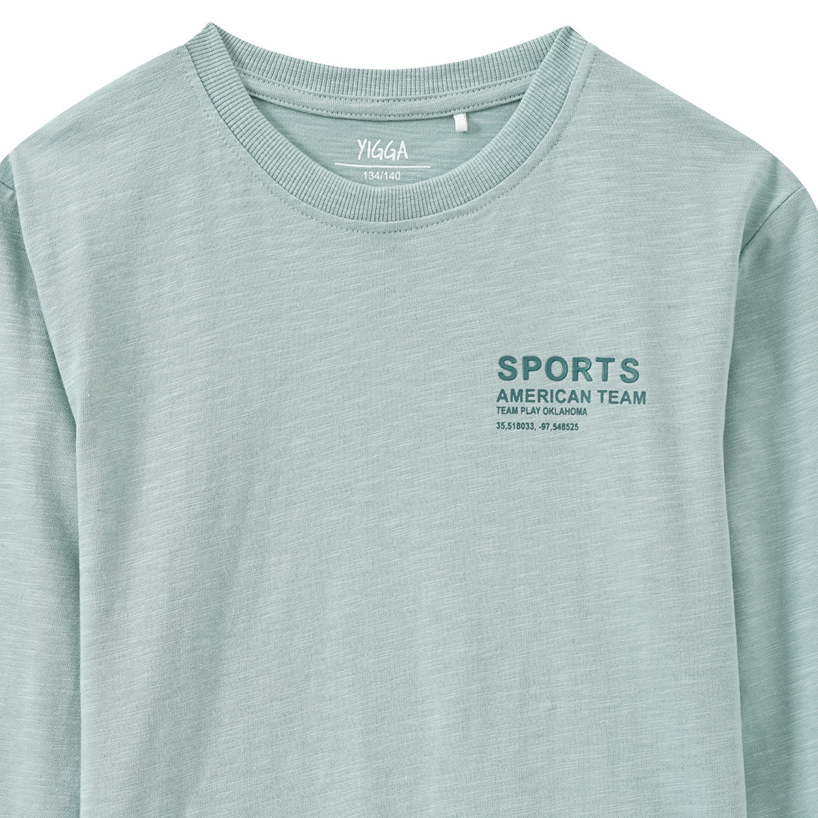 Yigga Jungen Langarmshirt mit Rücken-Print salbei