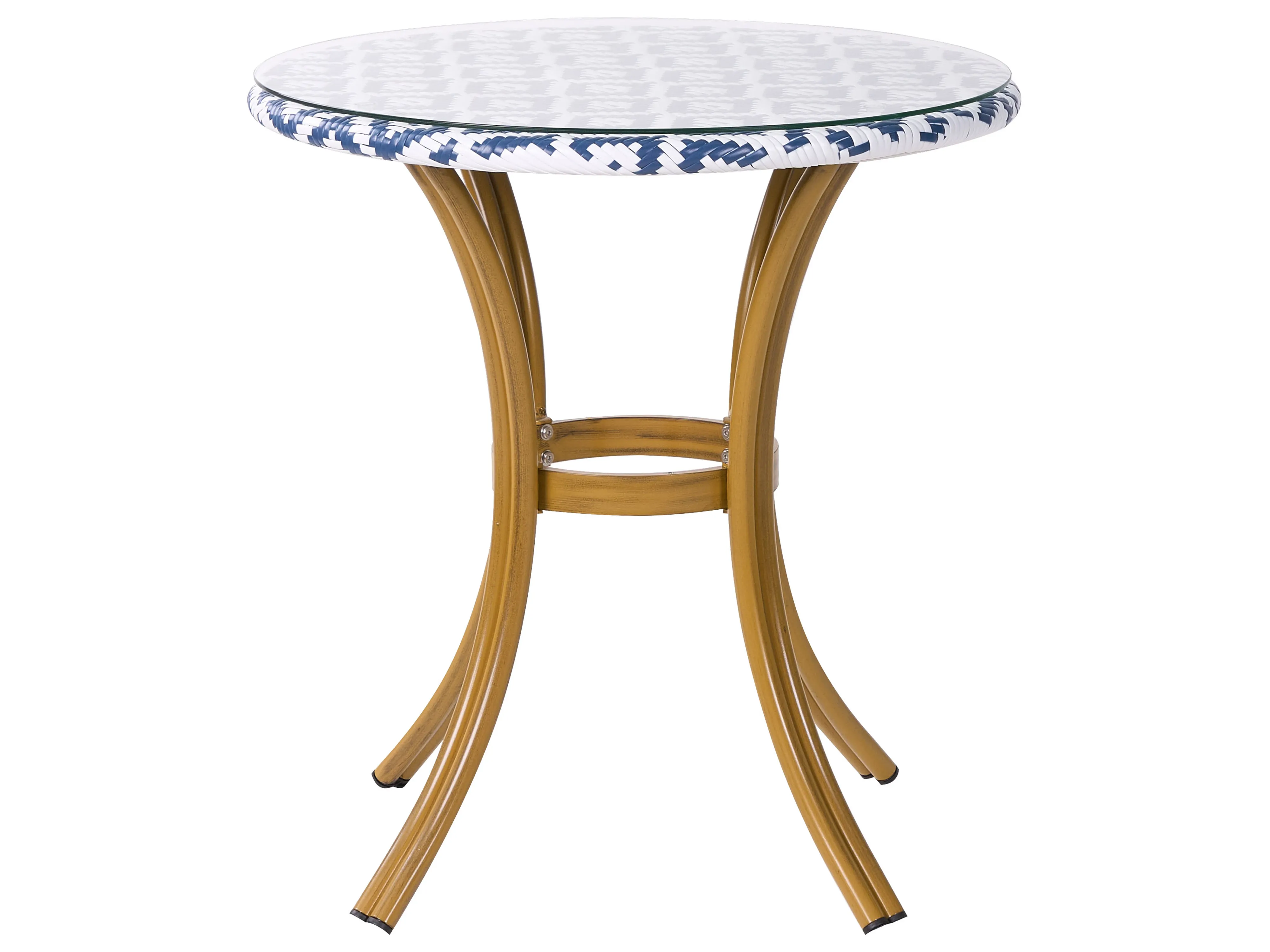 Bistrotafel RIFREDDO 70 cm 70 cm Glas Blauw
