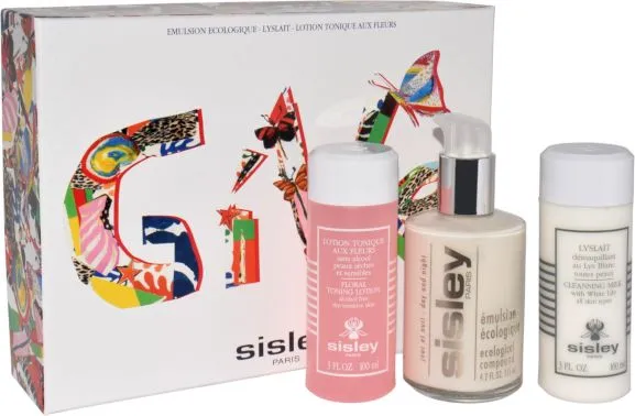 SISLEY SET (EMULSION ECOLOGIQUE 125ML CLEANSING MILK with White Lily all skin 100ML FLORAL TONNING LOTION dry/sensitive skin 100ML)