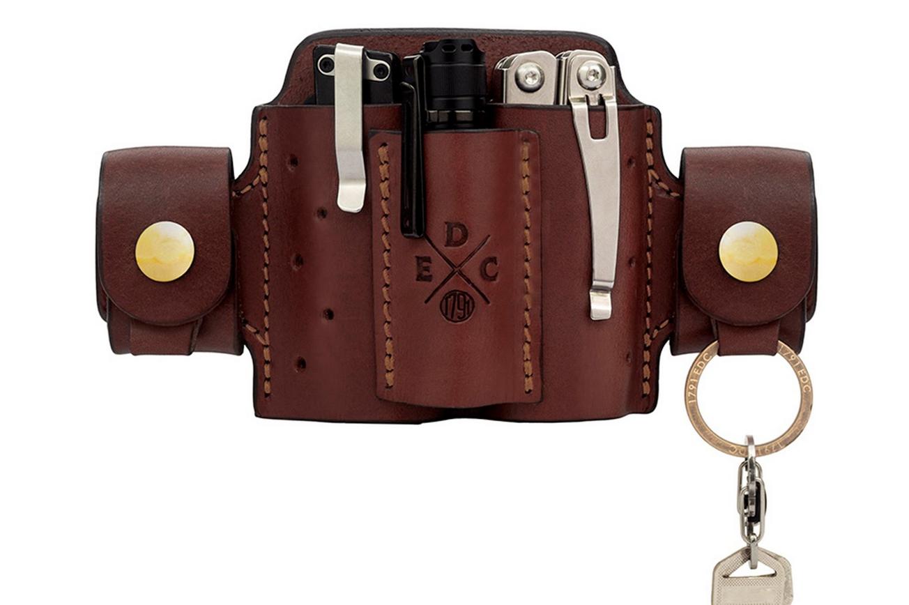 1791 EDC Mini Action-Snap Medium Flex Ambi Tool Organizer EDC-MN-AS-MF-CHN-A Chestnut, lederen riemholster
