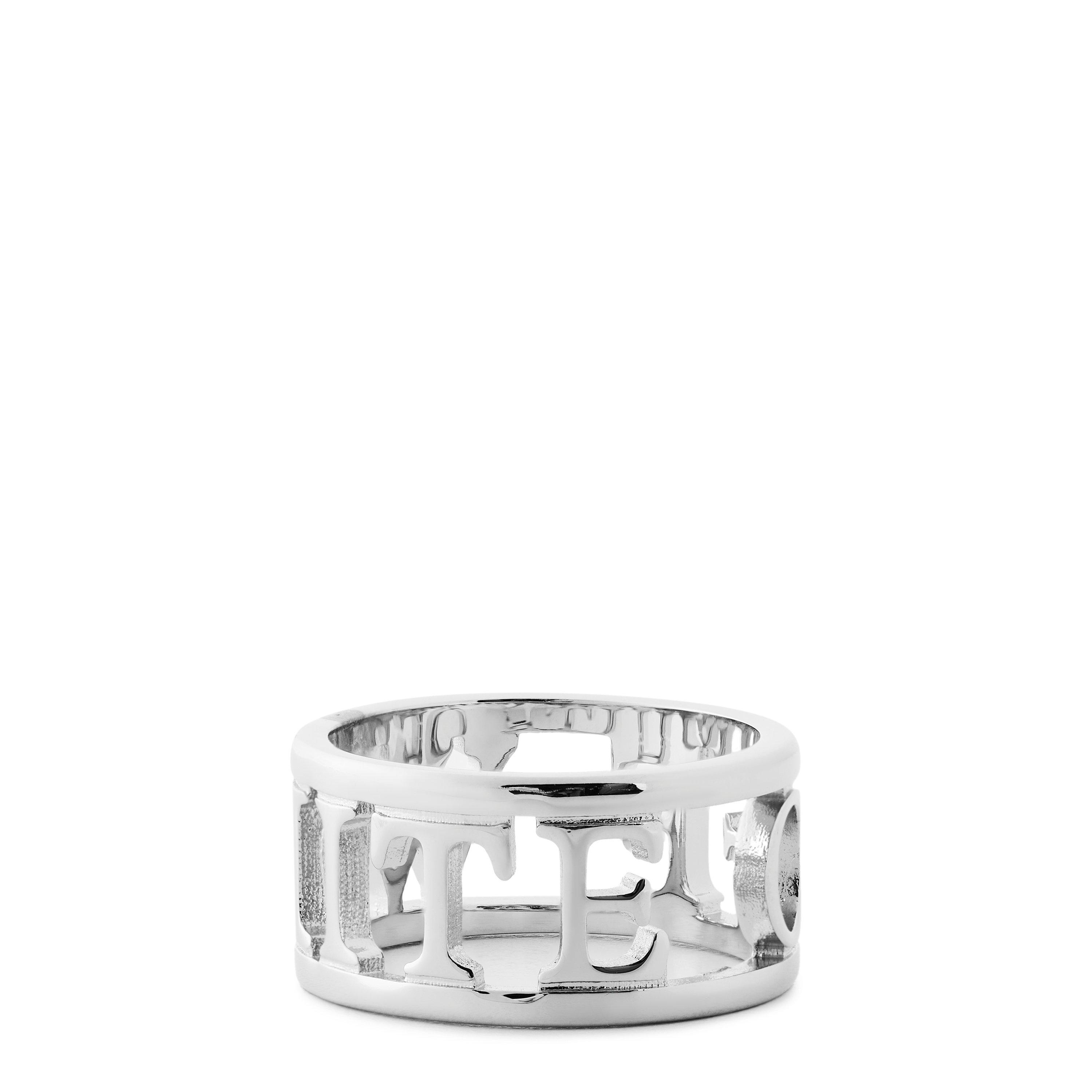 Off White Lettering Embellished Ring