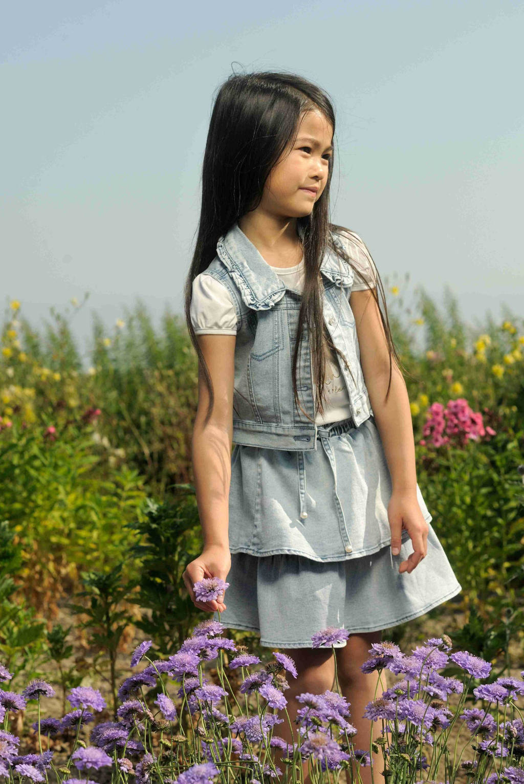 Le Chic spijkerrok TOEDOE classic light denim