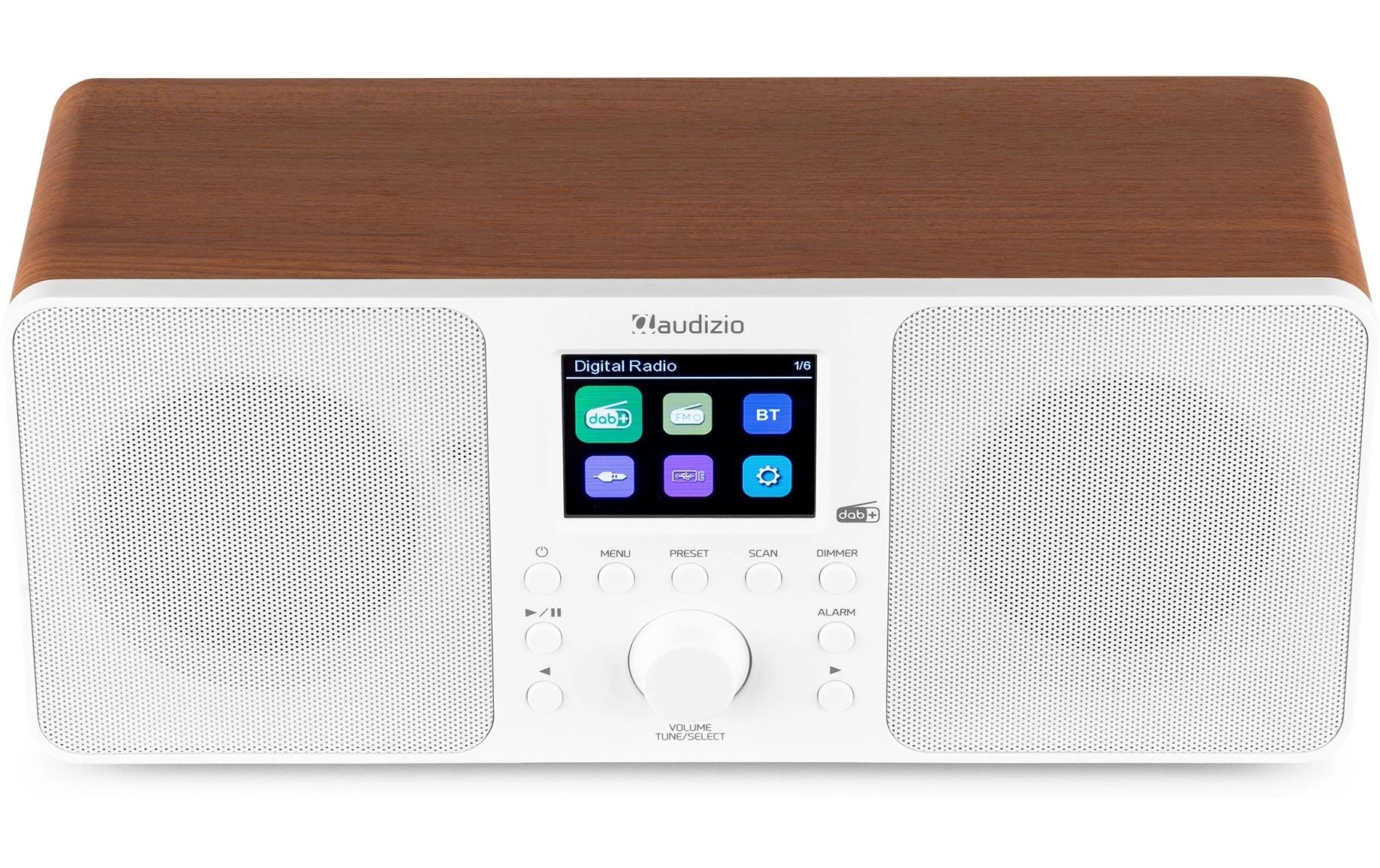 DAB+ Radio Genua WeissDAB+ Radio mit Stereo Lautsprecher und Bluetooth