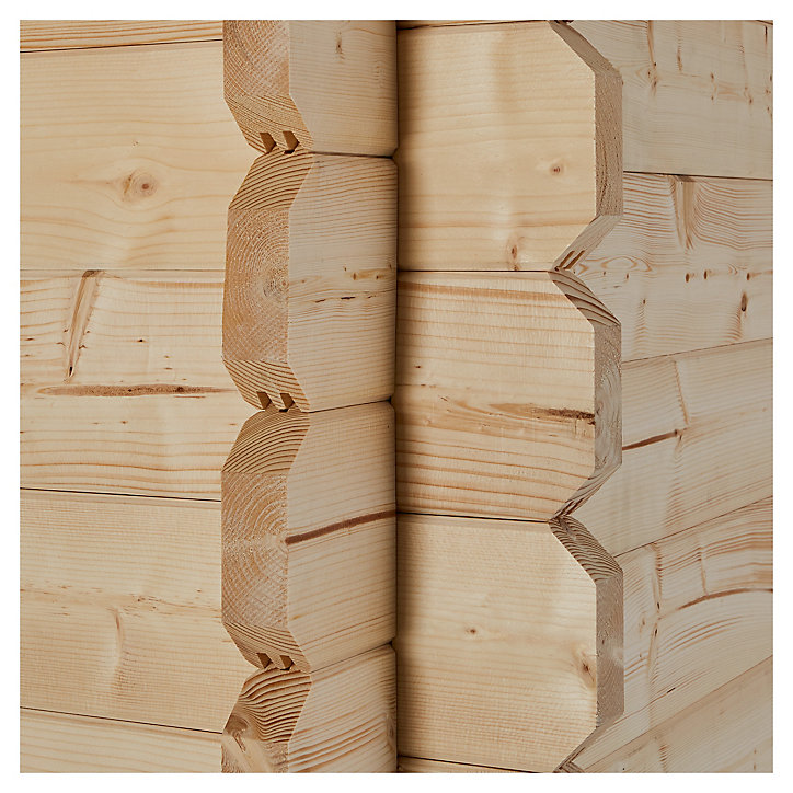 Abri de jardin Blooma Taman en bois coloris naturel ép.34 mm surface extérieure 15,65 m²