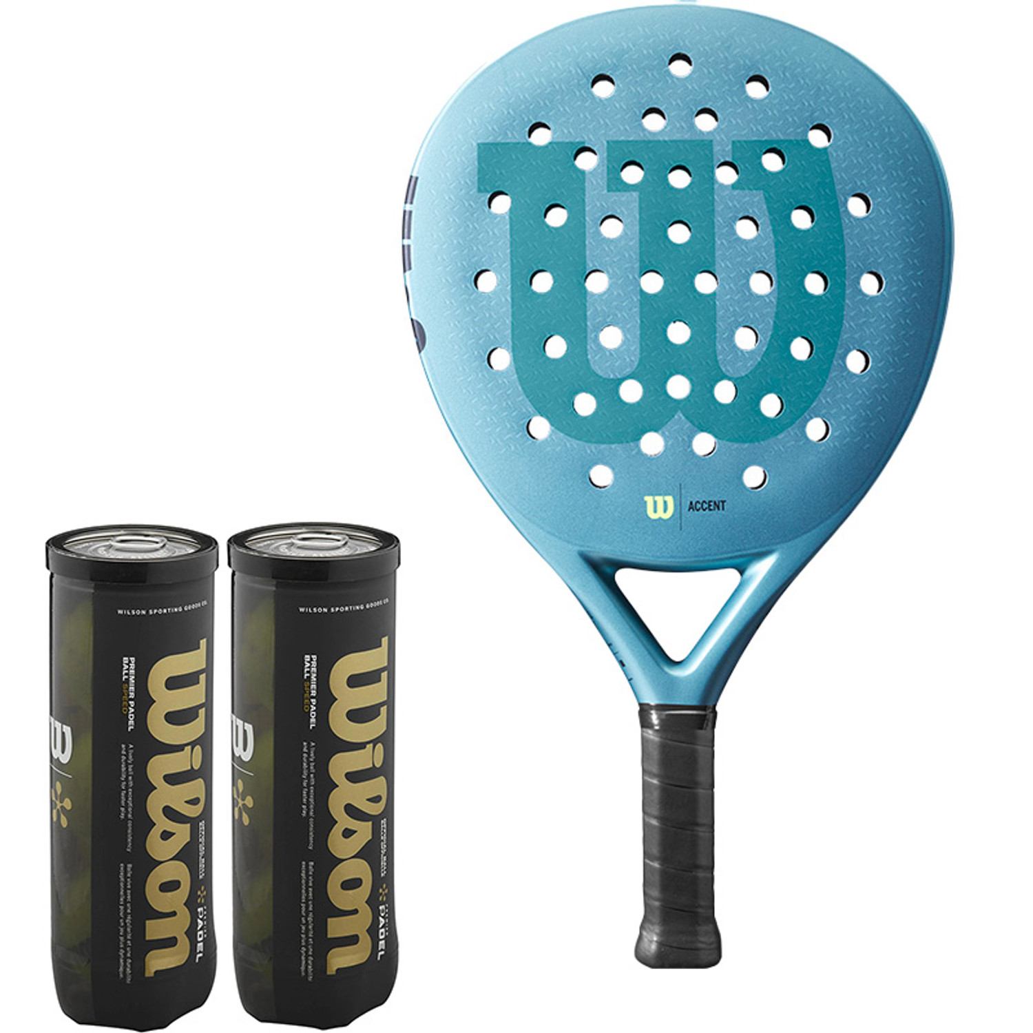 Wilson Accent LT Padel 2 + Ballen