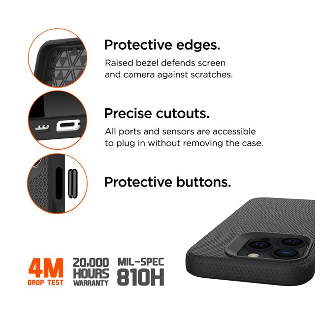 iPhone 16 Pro Max MagSafe North Case Premium Hybrid Schutzhülle (EGCA00696) - Schwarz