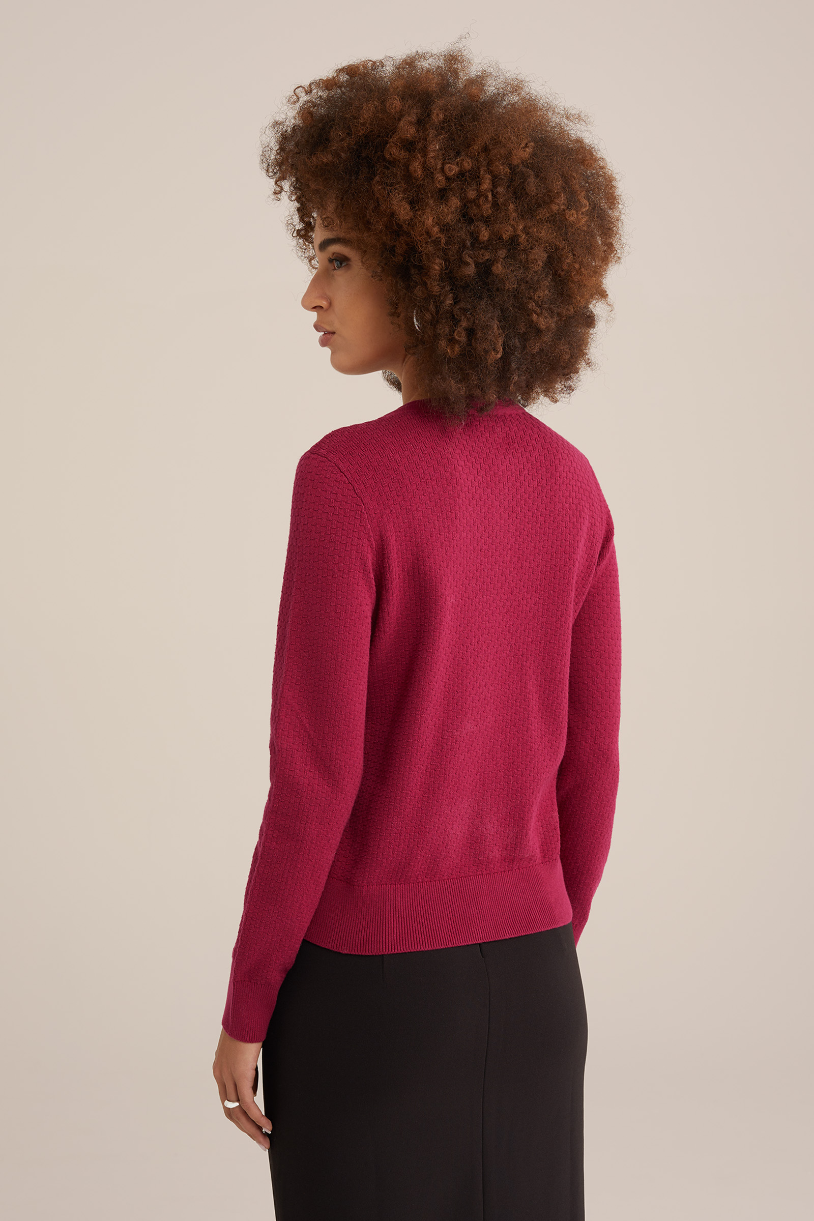 vest met structuur WE Fashion Rood