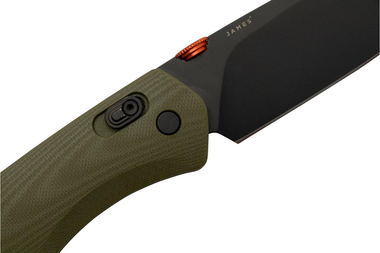 The James Brand The Carter XL, OD Green G10  Orange, Black, KKN116194-00, zakmes