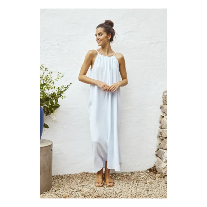 Anja Paris Robe Gaze de Coton | Bleu ciel