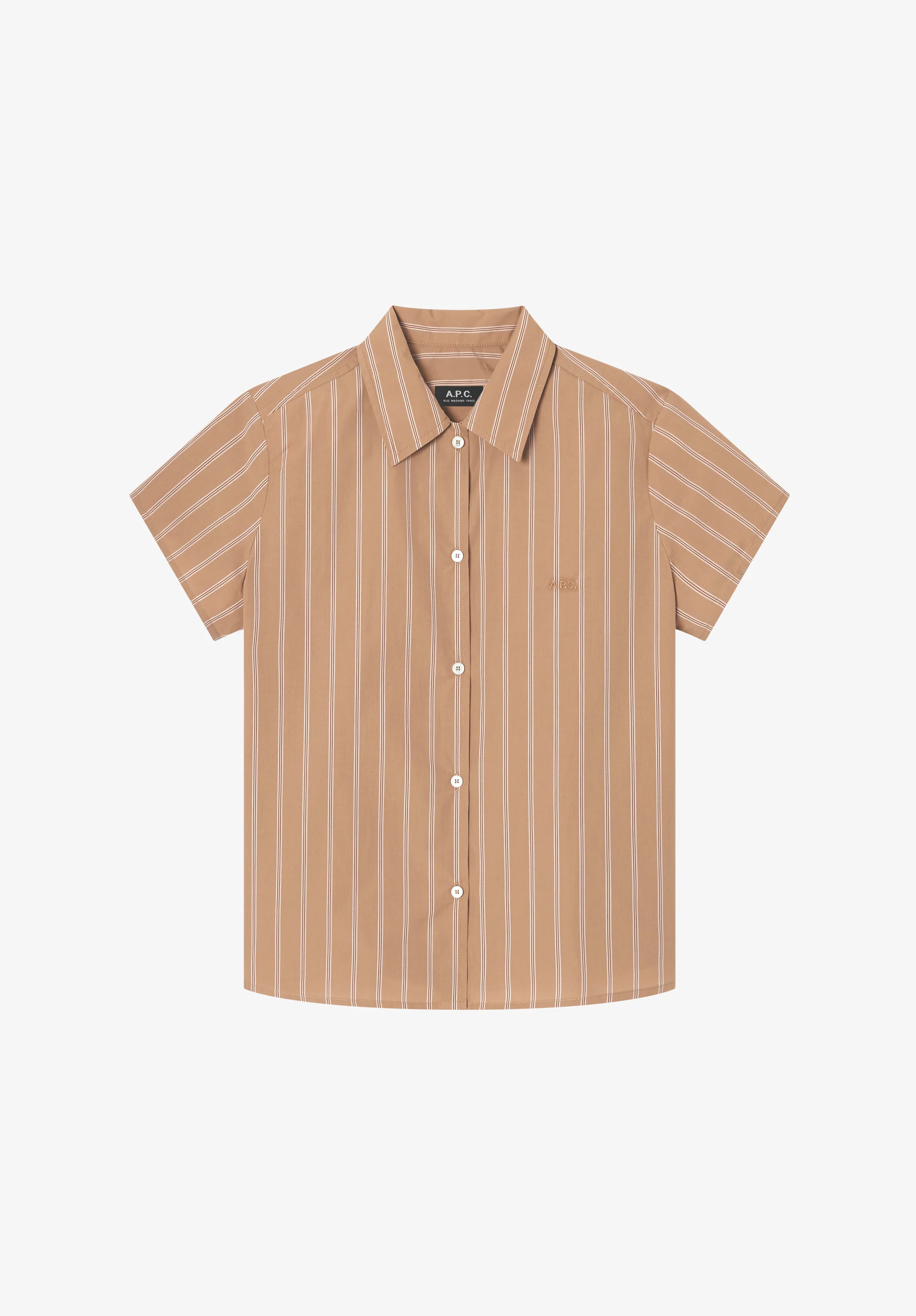 Chemisette beige à rayures - Beige