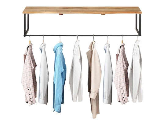 VIDAXL - Porte manteau Patère à bord naturel 100x35x22 cm bois d'acacia massif