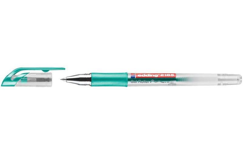 Gelschreiber 2185 0.7 mm, Grün metallicGelroller mit komfortabler, rutschfester Gummigriffzone