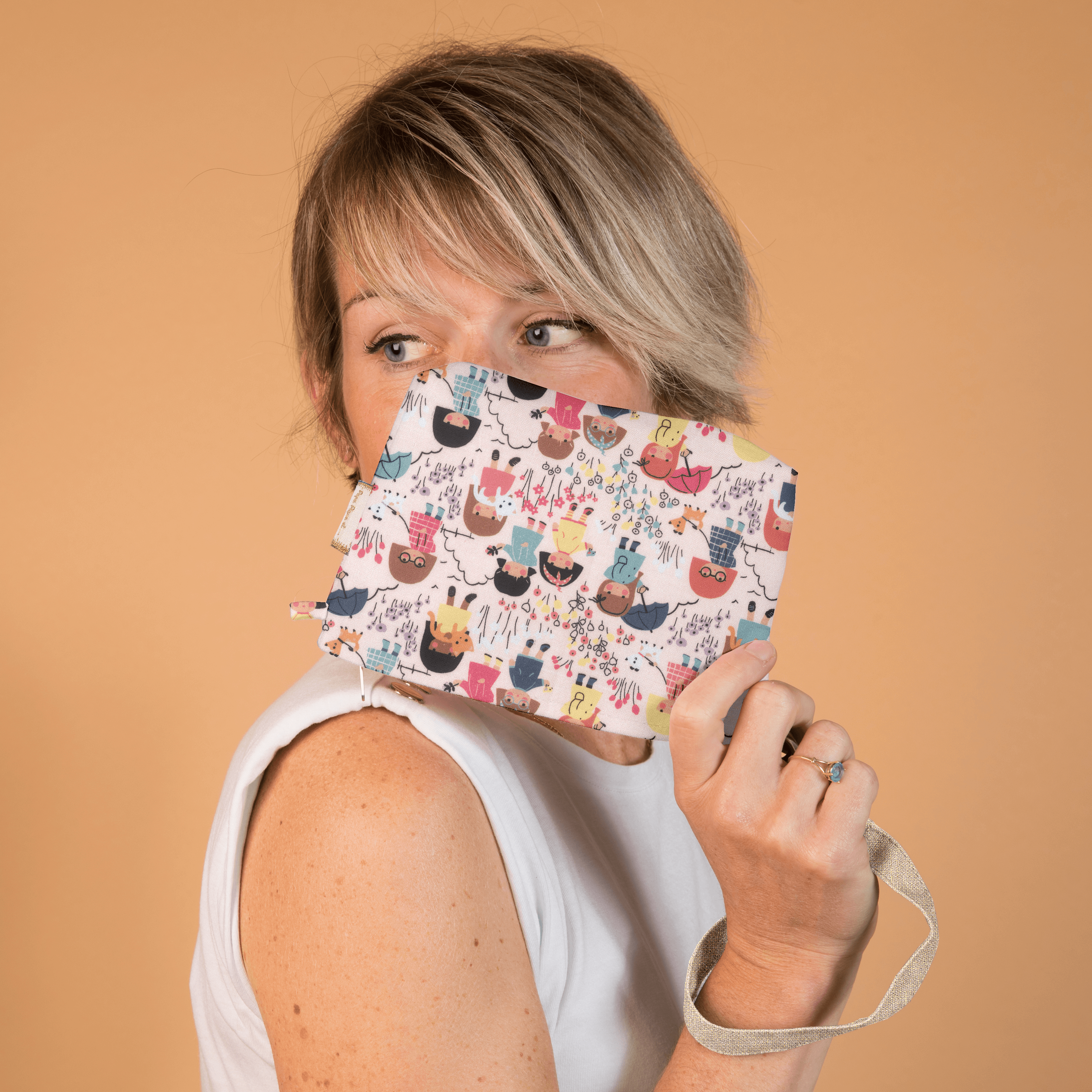 Pochette Tissu Petites Filles Pop
