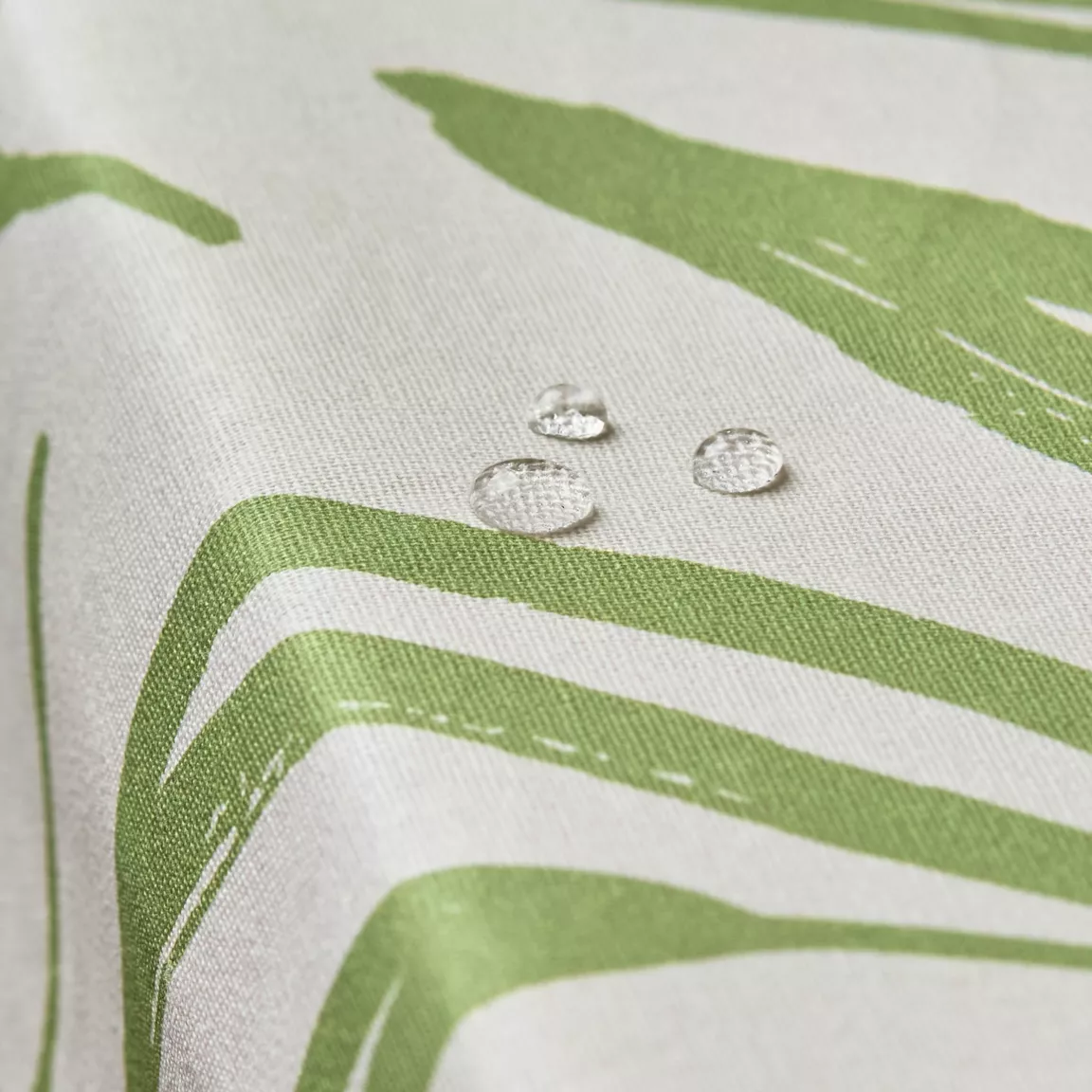 Nappe rectangulaire coton enduit (150 x 350 cm) Galice Vert eucalyptus