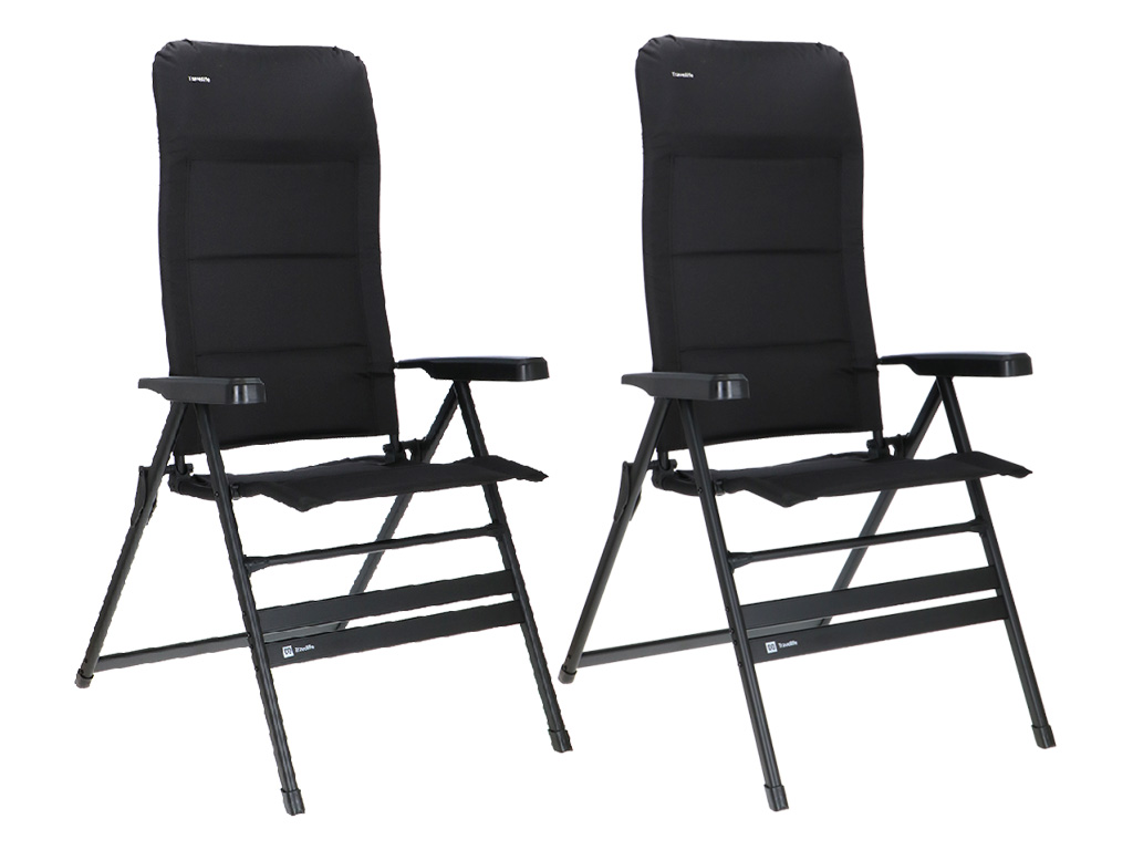 Travellife Festo XL set van 2 standenstoelen - Graphite Black