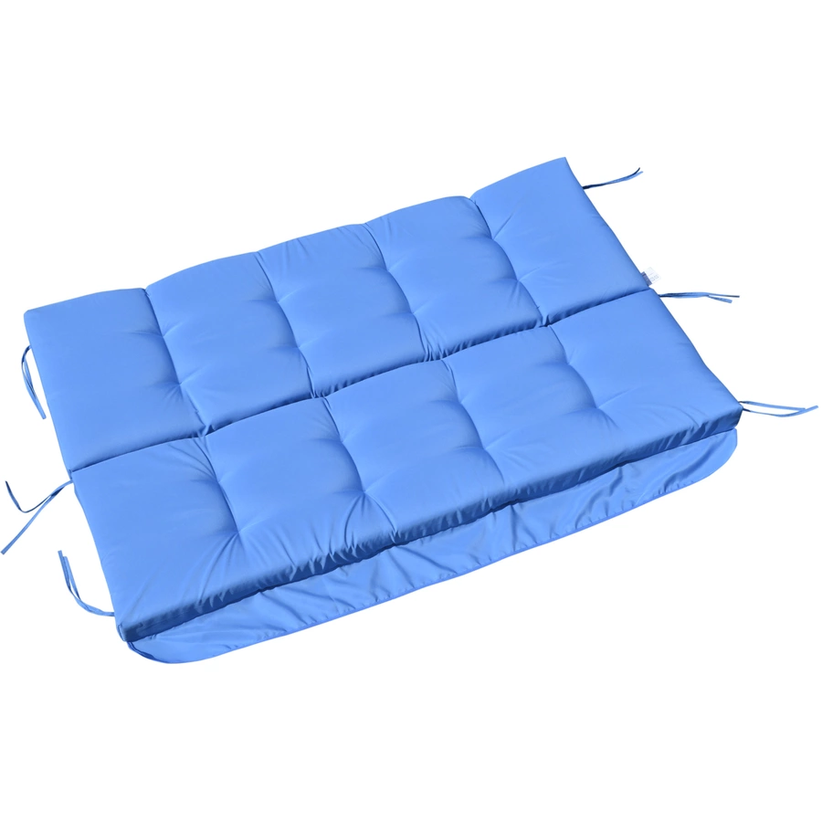 Outsunny Sitzkissen mit 6 Bändern blau